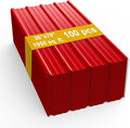 100 Pack PPGI Metal Roofing Panels, 78" x 36", 28 Gauge, 1950 Sq. Ft. Coverage, Prepainted Galvanized Steel Sheets for Residential, Commercial, Pergolas, Gazebos, Fencing, and Patio Roofs（Red）