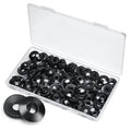 100 PCs 5/16" EPDM Bonded Sealing Washers, 304 Stainless Steel Roofing Screw Washers for Metal Panels & Outdoor Fasteners, Black