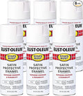 Rust-Oleum 7791830-6PK Stops Rust Spray Paint, 12 oz, Satin White, 6 Pack