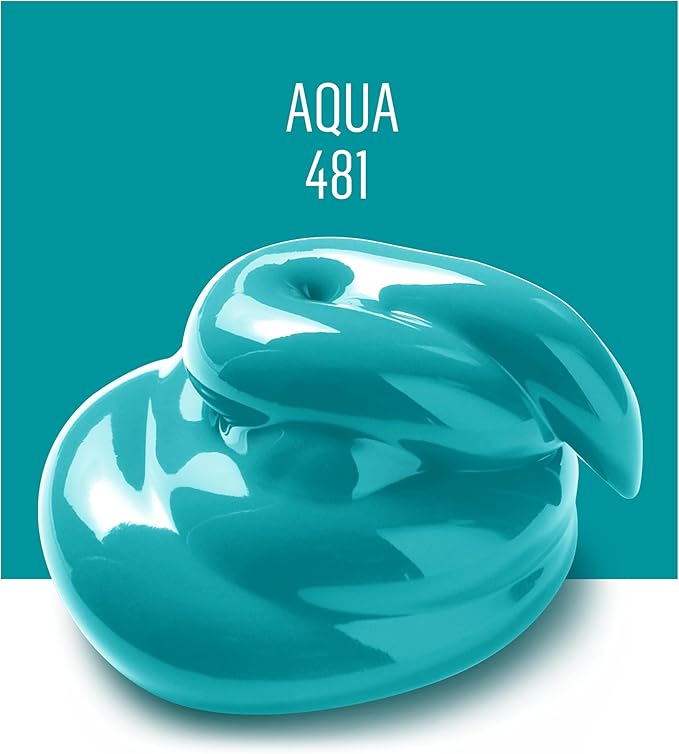 FolkArt Acrylic Paint in Assorted Colors (2 oz), 481, Aqua (Pack of 2)