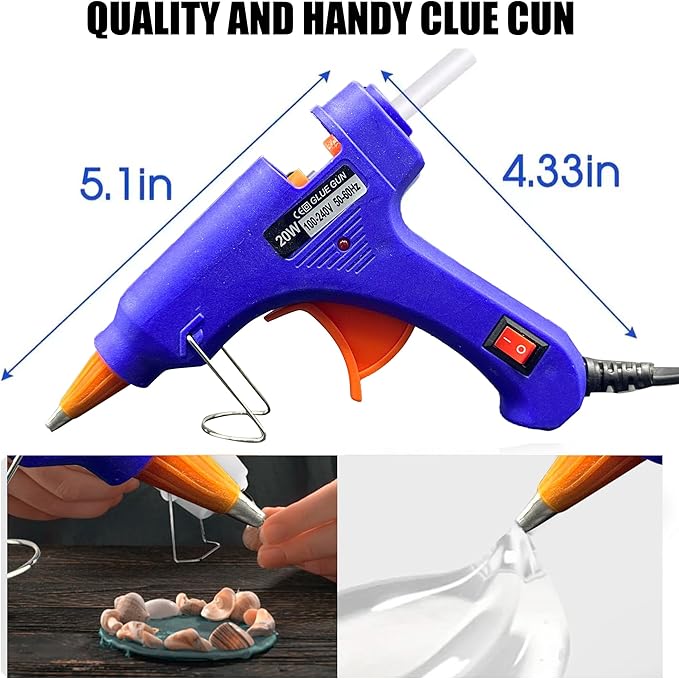 Mini Hot Glue Gun 10pcs Glue Stick Hot Glue Gun Set For Quick Repair Artist DIY Art Home 20w Rose Red