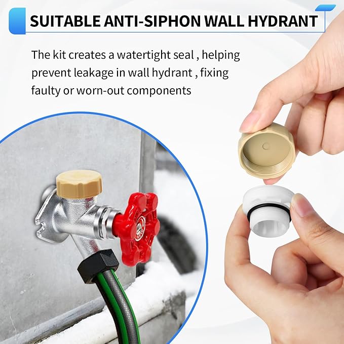 Boltigen Outdoor Faucet Repair Kit, ASSE 1019-A Vacuum Breaker Outside Faucet Repair Kit, Hose Bib Spigot Repair Kit for Anti-Siphon Frost-Free Sillcock Valves, Vacuum Breaker Replacement Kit
