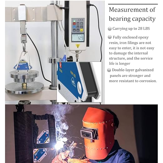 28lb Welding Magnets, Heavy Duty Magents Holder, 4Pcs 3" Strength Strong Magnetic Clamps Arrow Holder Metal Working Mig Tools and Equipment 45, 90, 135 Degree Angle in Soldering, Marking Off, Pipe
