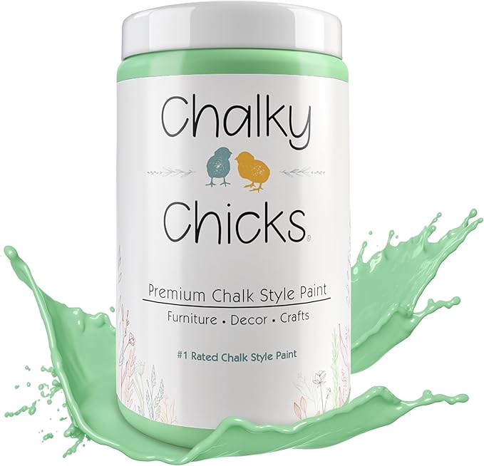 Chalky Chicks Chalk Paint for Furniture, Craft, Cabinet, Wood - Spray Paint-Ready for Home Decor - Lime Ricki (Lime Green) 32 Fl Oz (Pack of 1)