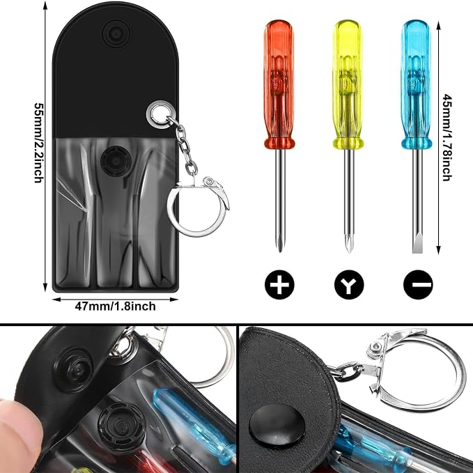 Jutom 312 Pcs Mini Tape Measure Keychain Bulk Mini Screwdriver Keychain Set Adult Tool Party Prize for Father's Men Gifts