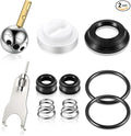 Dreyoo Single Handle Faucet Repair Kit with RP212 Stainless Steel Ball Valves and Knob Handles, Compatible with Delta/Peerless Single Handle Faucets, Replacement for RP77739 and 86971(2 Pack)