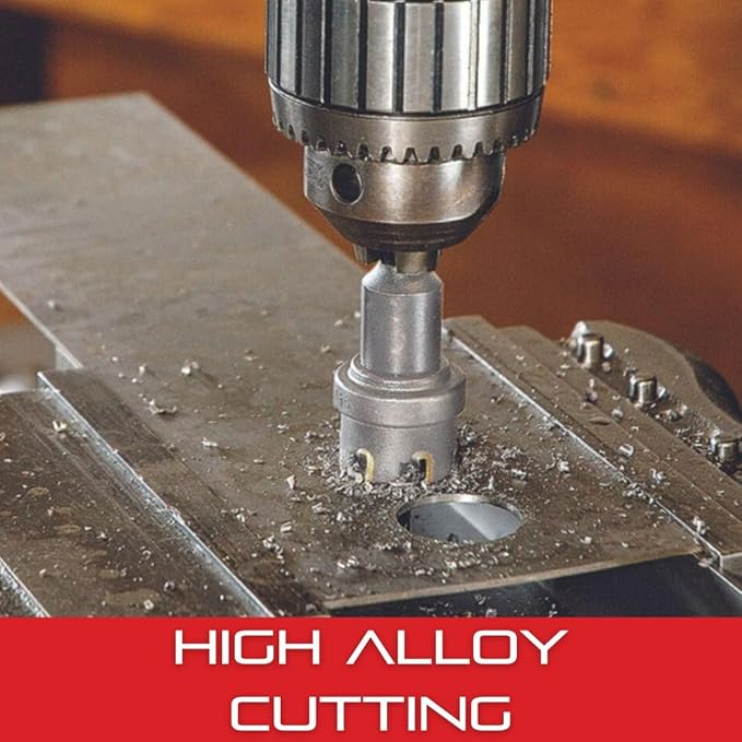 Starrett Tungsten Carbide Tipped Stainless Steel Sheet Metal Hole Saw - Ideal for Stainless, High Alloy Steel, Non-Ferrous Metals, Reinforced Fabrics - 1'' Diameter - SM25