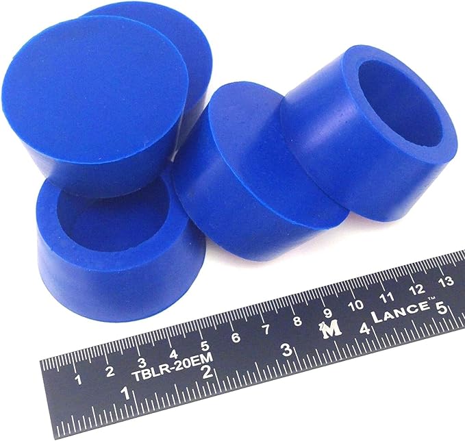 High Temp Masking Supply 1-7/8" x 2-3/16" Silicone Rubber Plug - Hollow Tapered Stopper for Powder Coating, Painting, Automotive, TIG Weld Back Purge - Non-Toxic, Flexible, Reusable HTP11 (5 Pack)