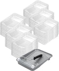 Bates- Paint Tray Set, 9 Inch, 62 pcs, 1x 9 Inch Paint Tray Liners, 60x Disposable Plastic Liners & 1x Roller Frame