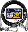Tie Out Cable for Dogs Up to 300lbs,25ft Extra Strong 1000lbs Break Strength Tie-Out Tether Trolley Training Lead,Dog Run Cable for Yard Garden Park Camping Outside (300lbs 25ft, Black)
