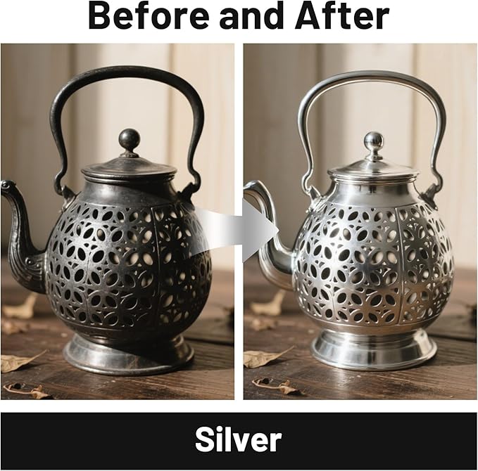 SENVEN Liquid Silver Leaf Paint High Gloss Multi Surface Rich Silver Paint for Metal, Wood, Plastic, Canvas, Appliance, Furniture Scratch Repair & Art Handcrafts 30ml/1.5oz Fast Drying Acrylic Metallic Finish