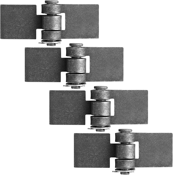 heneng 4 Pcs Steel Butt Hinge, 4-1/2" x 1-5/8", Heavy Duty Weld-On Trailer Hinge, 7/32" Thick