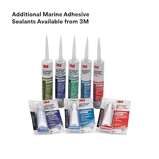3M Marine Adhesive Sealant 5200 (05203) Permanent Bonding and Sealing for Boats and RVs Above and Below the Waterline Waterproof Repair, White, 3 fl oz Tube