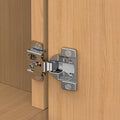 Chibery 10 Pack 1/2" Overlay 3D Soft Close Concealed Hinge, Face Frame Door, Small Angle Slow Close, Self Closing Hidden Satin Nickel, 105° Concealed Stainless Steel Hinges for Kitchen Cabinet Door