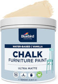 BLUEBIRD Chalk Furniture Paint - 500 ML / 16.9 fl oz for Furniture, Home Décor, Cabinets, and More (Vanilla)