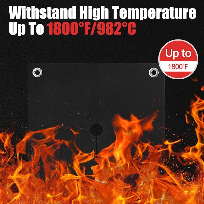24x24x0.2in Welding Blanket Fireproof, 2 Packs 5mm Upgraded Thickened Heat Shield Mat, Brazing Heat Shield for Torch, Welding Pad for Plumbing, Solder Plumbers HVAC Torch Protector