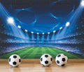 Jdayda Soccer Stadium Wallpaper Mural Large Art Wall Background | 127"x96" Painting for Soccer Hall Bedroom Living Room