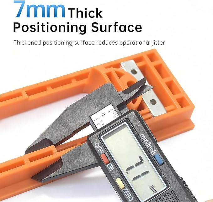 Concealed Door Hinge Installation Kit with Guide Template Jig, 5.3-7.8 Inch Door Hinge Positioning Tool, Lightweight Router Template for Woodworking, 0.98" Width