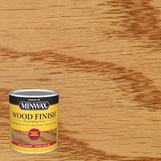 Minwax 70005444 Wood Finish, Colonial Maple, 1 Quart