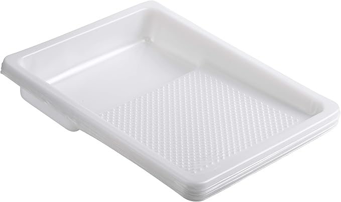 Bates Choice- Bates- Paint Tray Liner, 9 Inch, 10 pcs, White Paint Pans Trays, Paint Roller Tray, Roller Tray Liners