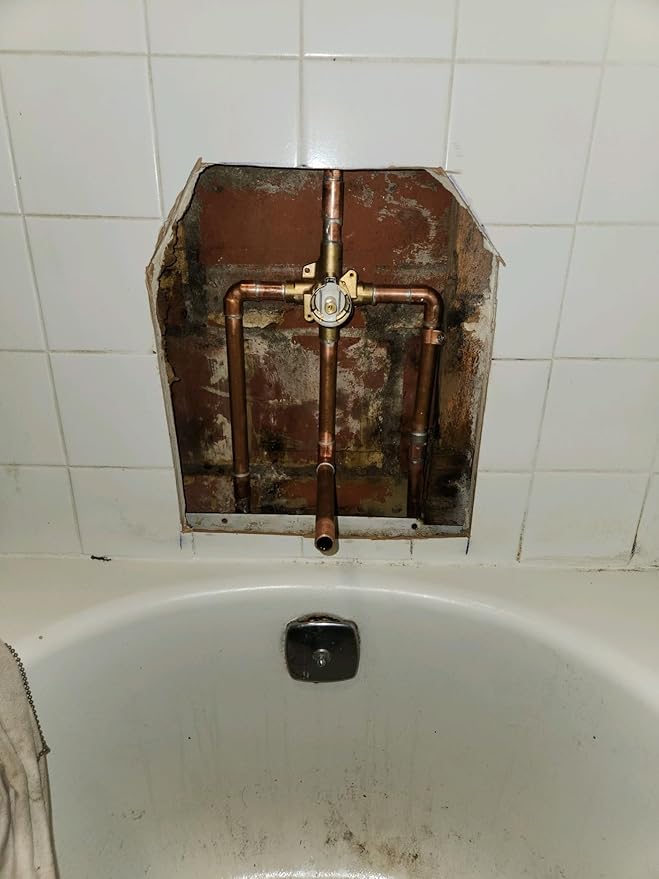 UPDATE PLATE for Single Handle Tub & Shower Valves, Space-Saving, Problem Solved (Chrome)
