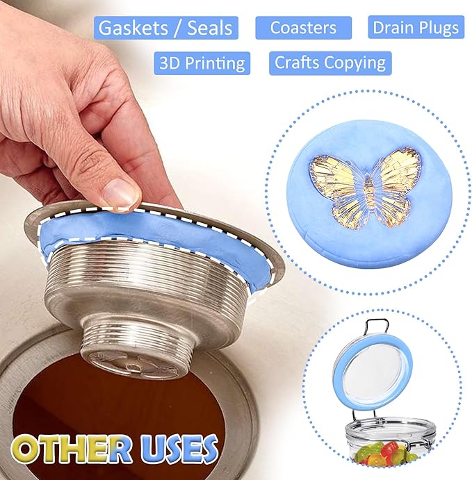Silicone Putty - 2.5 Lb Flexible Silicone Mold Making Kit for Reusable Silicone Molds Making - Easy 1:1 Mixing Ratio Fast Cured Molding Putty for Casting, Resin Molds, Soap Mold, Candle Molds, Statues