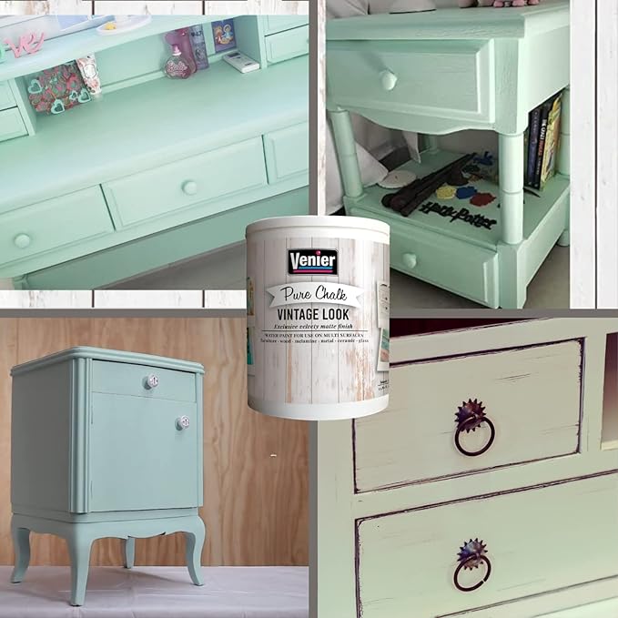 Chalk Paint for Furniture - Crafts, Home Decor - All-in-One – DIY – Eco-Friendly (Vintage [Green]), (33.81 oz)