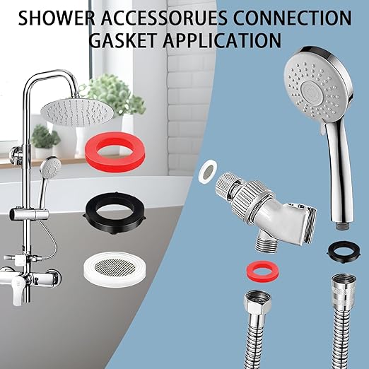 ZDBB 58 PCS Shower Head Garden Hose Screen Filter Gasket.Stainless Steel Water Filter Hose Washer Kit for 1/2,3/4 Inch Plumbing Faucet Screen Fittings and 5/8" Washing Machine Inlet Line Connection