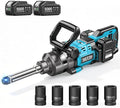 Seesii Cordless 1 inch impact gun 2581.47 FT-LBS(3500 N.m) High Torque Impact Wrench 7.88" Extended Anvil with 21V 2x5.0 Ah Battery, 5 Sockets&storage bag, for Truck,Tractor&Agri-Service,Construction