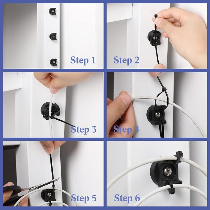 Yookeer 115 Pieces Magnetic Zip Tie Mount Multipurpose Cable Holder Magnets Magnetic Wire Management Bases with Heavy Duty Zip, Mount Nylon Cable Ties in Total (22 mm)