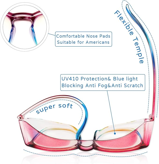 SQIMZAR Safety Glasses Goggles For Women Nurses Protective Eyewear,Anti Fog Safety Goggles