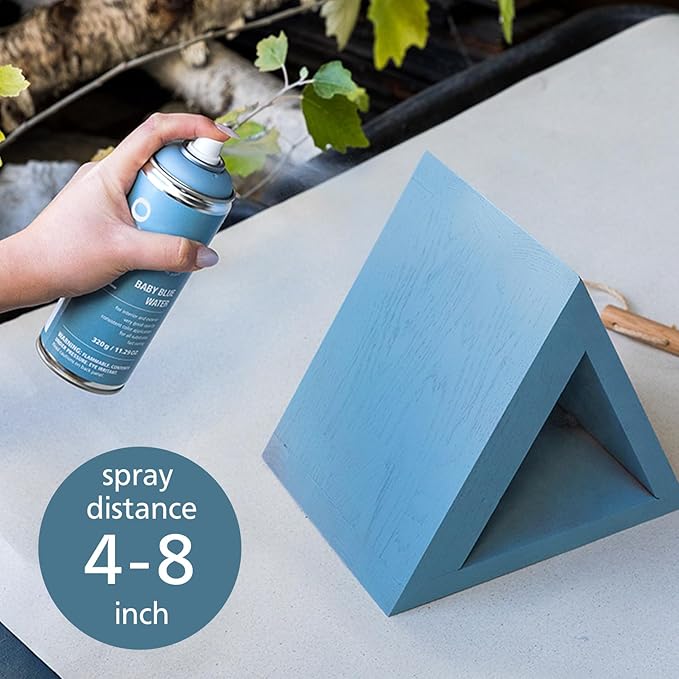 Baby Blue Spray Paint | Water-Based & Odorless | Eco-Friendly & Vegan | Weather & UV-Resistant | For All Substrates | Fast-Drying & High-Coverage | For In/Outdoor Use | Light Blue Spray Paint
