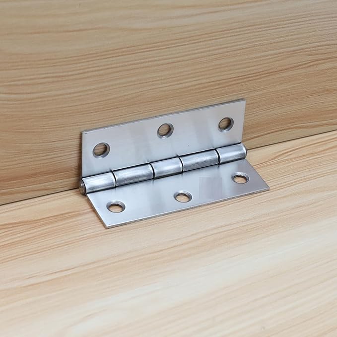 MY MIRONEY 3-Inch Long Hardware Door Hinges Stainless Steel Thickened Hinges Folding Cabinet Butt Hinges for Cabinet Gate Closet Jewelry Box Pack of 4