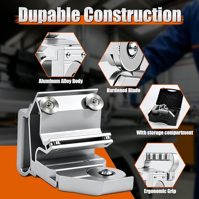 10379 PRO Cut-Off Tool with Case, On-Brake Cutter Compatible with PRO 14 HD & PRO 19, for Roofing, Siding & Sheet Metal Work