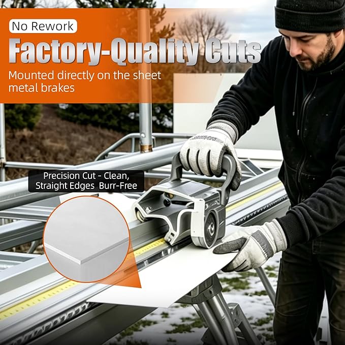 10379 PRO Cut-Off Tool with Case, On-Brake Cutter Compatible with PRO 14 HD & PRO 19, for Roofing, Siding & Sheet Metal Work