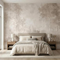 MFWFM Sepia Forest Peel and Stick Wallpaper Landscape Tree Wall Murals | 157"x110", for Bedroom Living Room Bathroom, Self Adhesive Canvas