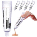 Lounsweer 4 Pcs Silicone Adhesive Glue for Skin Doll Repair Flesh Color Soft Adhesive Rubber Repair Glue for Filling Silicone Baby Doll Cavities Rubber Molds Halloween SFX Makeup