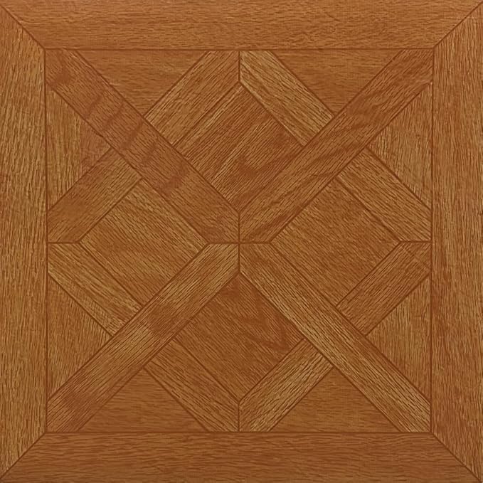 Tivoli Self Adhesive Vinyl Floor Tiles, 45 Tiles - 12" x 12", Classic Paquet Oak - Peel & Stick, DIY Flooring for Kitchen, Dining Room, Bedrooms, Basements & Bathrooms by Achim Home Decor
