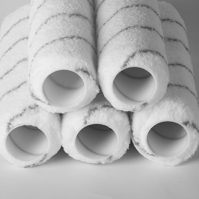 Bates- Paint Roller Covers, 9", Grey Stripes, 5 Pack, Covers for Paint Rollers 9 Inch, 9 Inch Paint Roller Covers, Paint Roller Cover, Paint Roller Covers 9 Inch, Large Paint Roller Covers