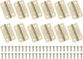 MECCANIXITY Small Butt Hinges 1-1/2 Inch Mini Jewelry Box Hinge with Screw for Jewelry Wooden Boxes Cabinet Drawer Doors Gate (Gold Tone, Pack of 12)