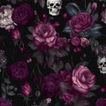 ILHIIOR Black Floral Gothic Peel and Stick Wallpaper 17.5 x 393 Inches | Leaf Removable Self Adhesive Waterproof Contact Paper, Renter Friendly Decor for Cabinets, Drawers & Bedroom Walls
