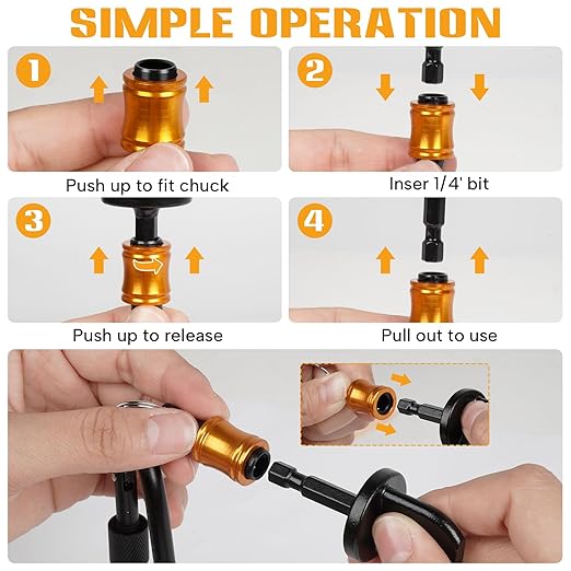 Aoebwpwi 12PCS Swage Tool HVAC Repairing Set with Bit Holder, Air Conditioner Copper Tube Expander Swaging Tool Drill Bit Copper Pipe Swage, 1/4'', 3/8'',1/2'',5/8'',3/4'',7/8'' Bits Set (12PCS)