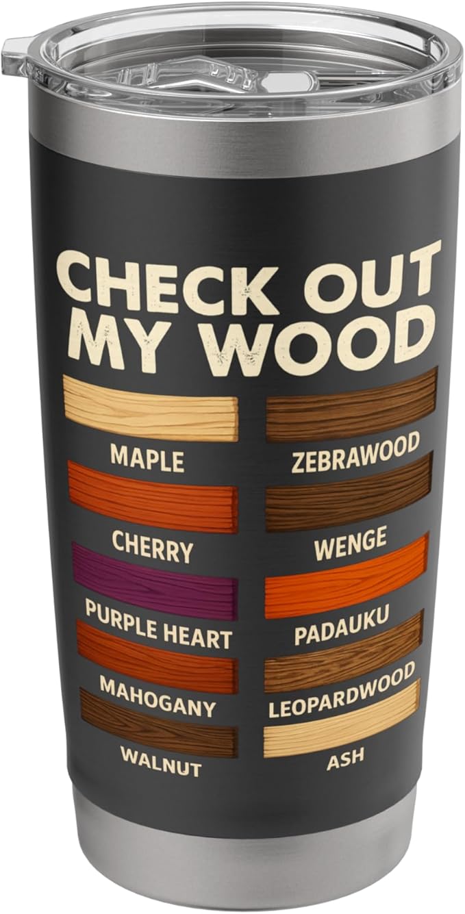 Funny Woodworking Design For Men Dad Woodwork Carpentry Stainless Steel Insulated Tumbler