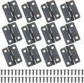 MECCANIXITY Small Butt Hinges 1 Inch Mini Jewelry Box Hinge with Screw for Jewelry Wooden Boxes Cabinet Drawer Doors Gate (Black, Pack of 12)