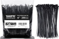 Zip Ties 4 inch (200 Pack), Small Zip Ties with 18 lb Tensile Strength, Black, by Tantti Supply | 18 lb Tensile Strength, Small