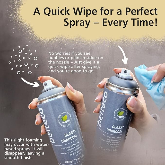 Creamy Vanilla Spray Paint | Water based & Odorless | Eco-Friendly & Vegan | Weather & UV-Resistant | For all Substrates | Fast Drying with High Coverage | For Indoor/Outdoor Use