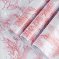 BAYYA Extra Wide Marble Contact Paper Granite Peel and Stick Wallpaper Pink Glossy 48x197 inch Countertop Contact Paper for Kitchen Bathroom Self-Adhesive Waterproof Decorative Film Marble Vinyl Wrap
