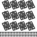 PATIKIL Small Butt Hinges 3/4 Inch, 12 Pack Mini Jewelry Box Hinge with Screw for Jewelry Wooden Boxes Cabinet Drawer Doors Gate, Black