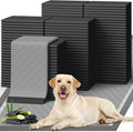 Powools 100-Pack X-Large Puppy Pads - 34'' x 28'' Pee Pads for Dogs Potty Training with Leak-Proof Quick-Dry Design, 6-Layer Wee Wee Pads for Dogs, Charcoal, Black