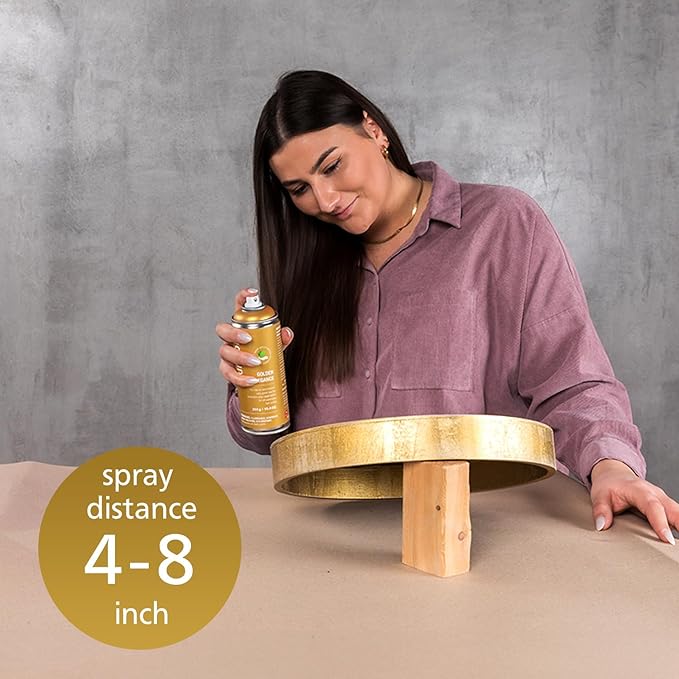 Gold Spray Paint - 6er Pack | For All Surfaces | Water-Based & Odorless | Eco-Friendly | Weather & UV Resistant | Fast-Drying | Indoor & Outdoor Use | Antique Gold Spray Paint for Plastic
